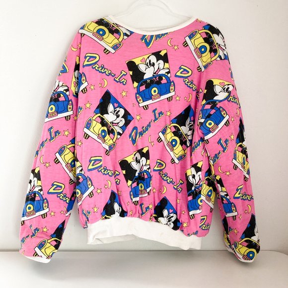 RARE! Mickey & Co by J.G. Hook One Size Fits All Reversible Oversized Sweatshirt - Picture 5 of 15